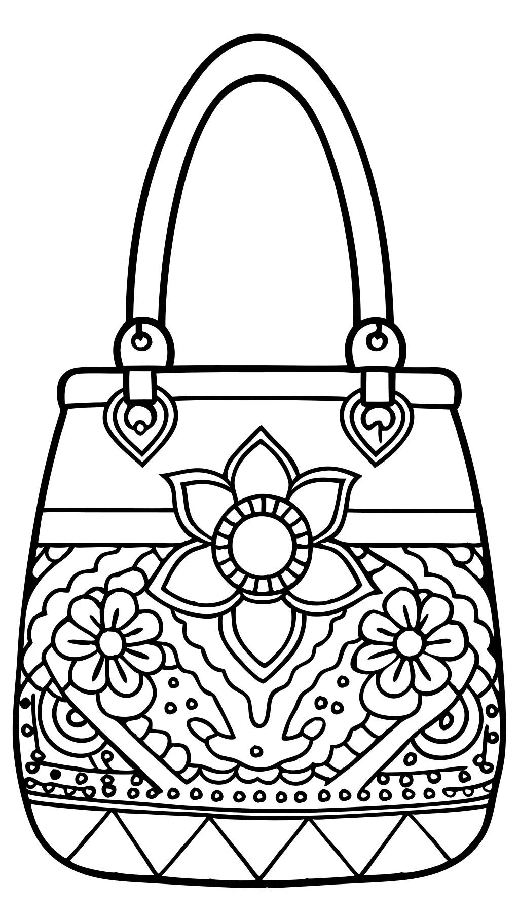 coloring page of a purse